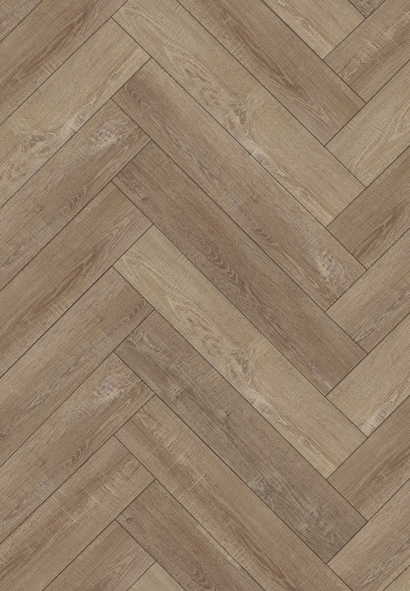 Mexen Windsor vinylpanelen visgraat 635 x 127 mm SPC 6,5 mm, ondervloer IPEX 1,5 mm, 4 V-groef, Eik - F1167-0635-127-505-4V1-01