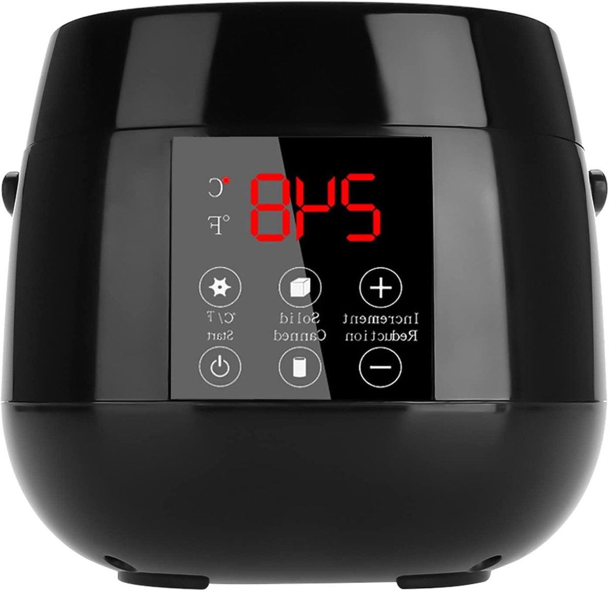 Allecto groetherapie-machine - lichaamsontharing - met led-scherm - 100 g waxzakjes - waxstaafjes - professioneel - geschikt voor alle huidtypen - zwart model