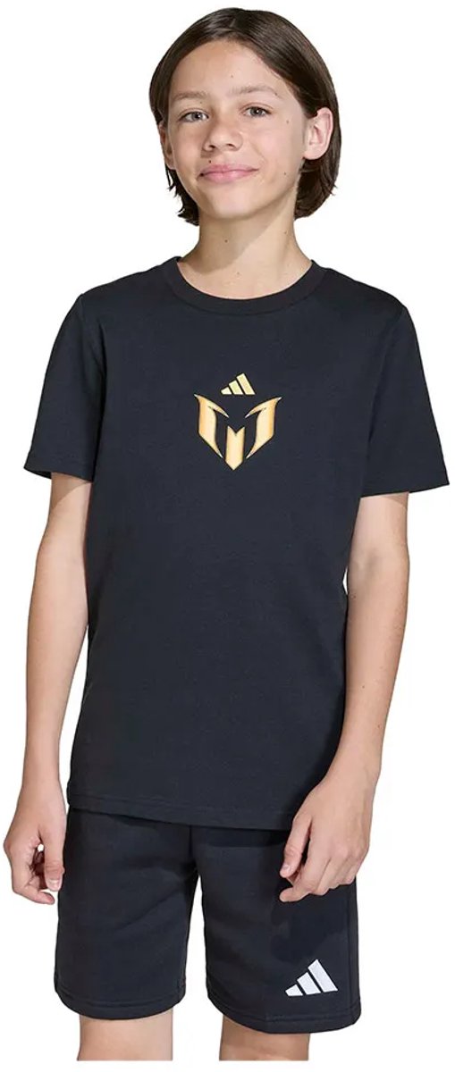 Adidas Messi Icon Graphic T-shirt Met Korte Mouwen Zwart 15-16 Years Jongens