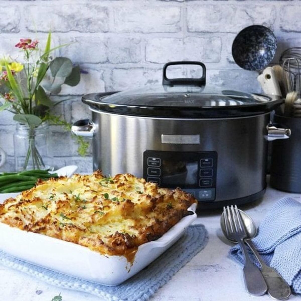 SVN® Slowcooker met Timer en Warmhoudfunctie - Zilver - afbeelding 2