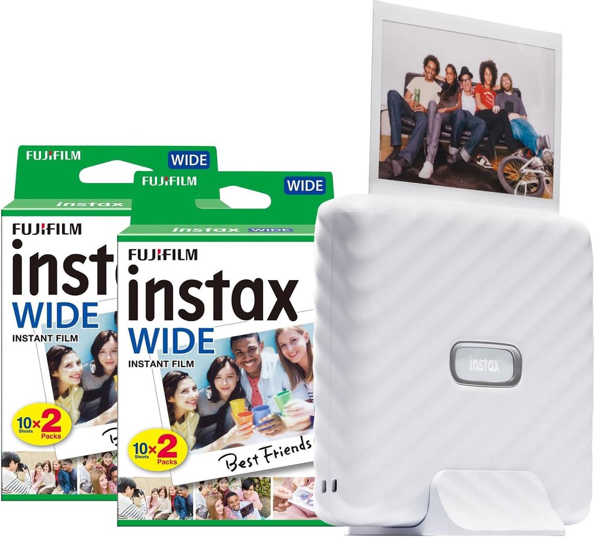 Directe Printer - Foto Printer - Direct Foto's Printen - Printen Via Bluetooth - Instax Wide Formaat - Wit