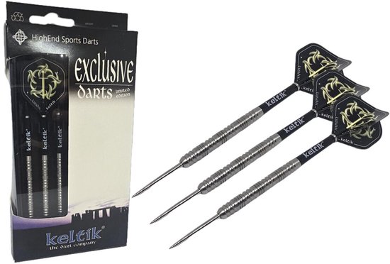 Steeldartpijlen Keltik Corvin 22g Silver â€“ 90% Tungsten — afbeelding 2