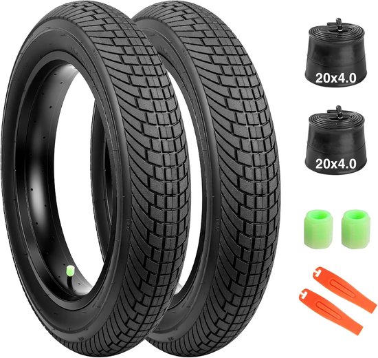 Fatbike banden set 20×4.0 inch breed all-terrain rubber met binnenbanden voor sneeuw, zand, mountainbike