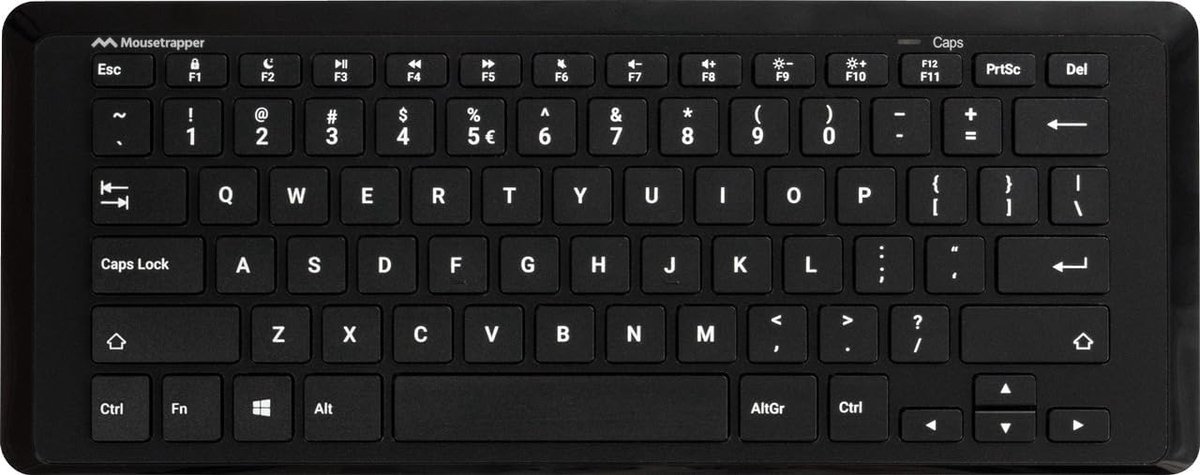 Mini Toetsenbord - Compact Kantoor - Efficiënt Werken - Nordic Indeling - Zwart