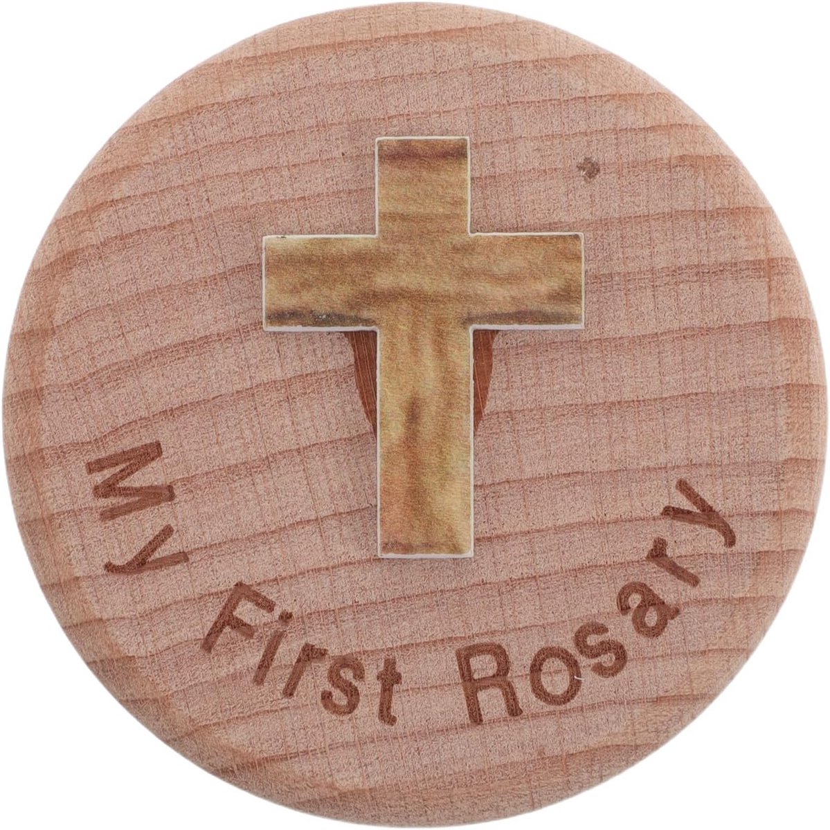 Houten Tandendoosje - Bewaardoosje Melktandjes - Tanden Verzamelen - Gegraveerd Deksel - 5 x 5 x 34 cm - Beige