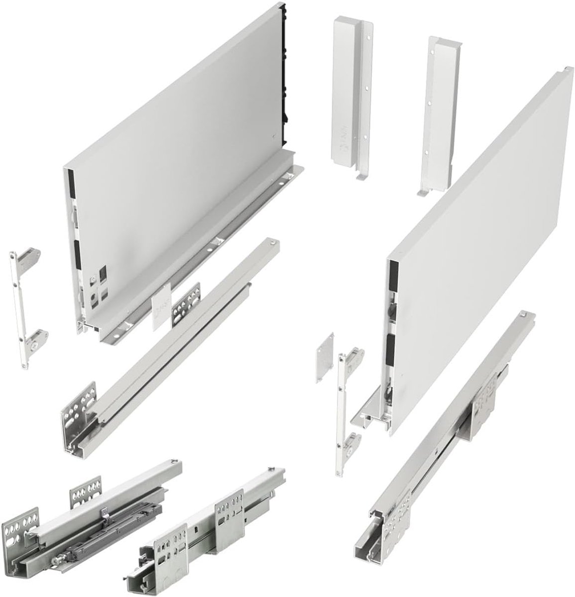 Ladesysteem - Keukenlade - Greeploos Openen - Push to Open - 550 mm Diep - Wit
