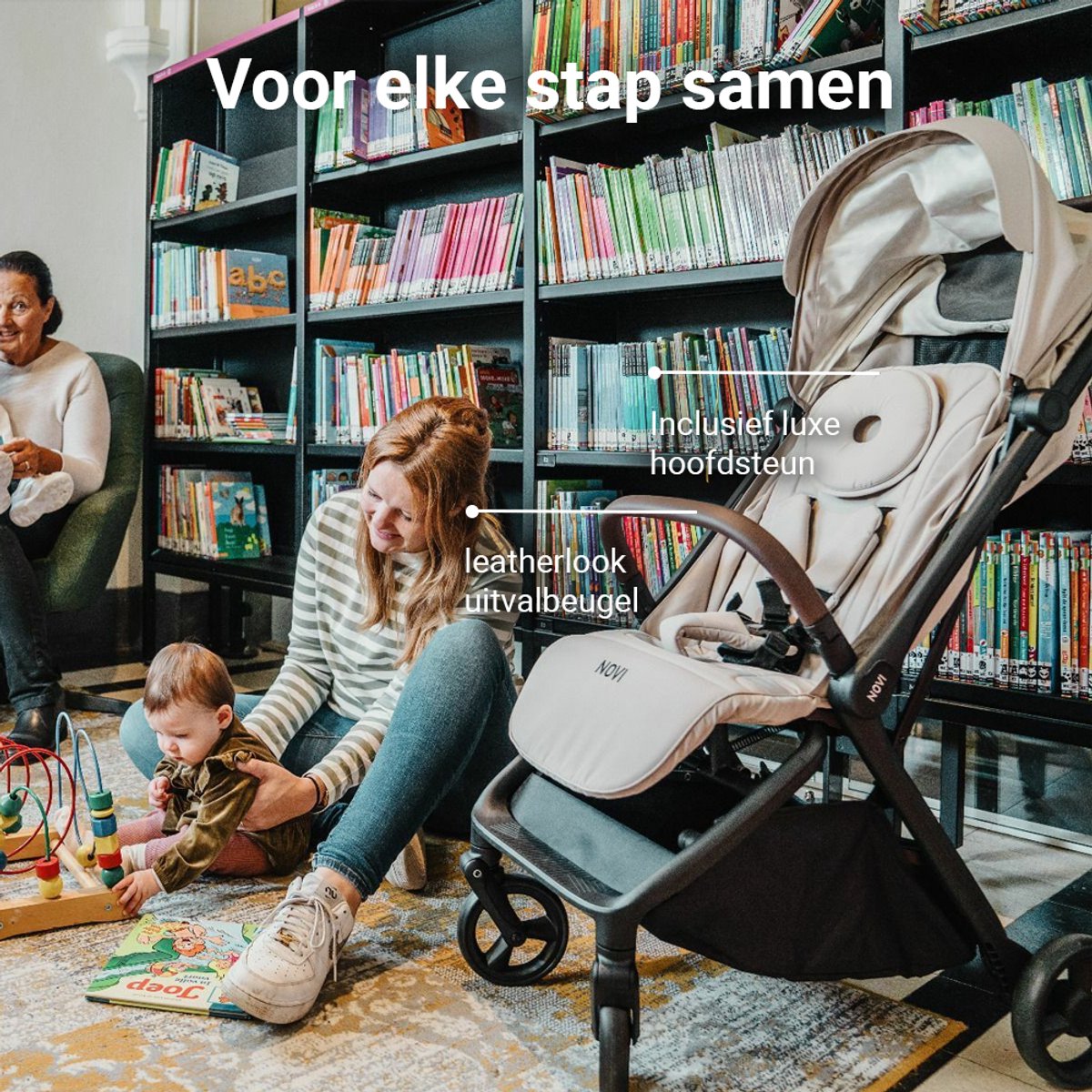 Novi Baby Sky Buggy - Groen Melange - inklapbaar - inclusief regenhoes — cadeau in Cadeau-ideeën - foto 8