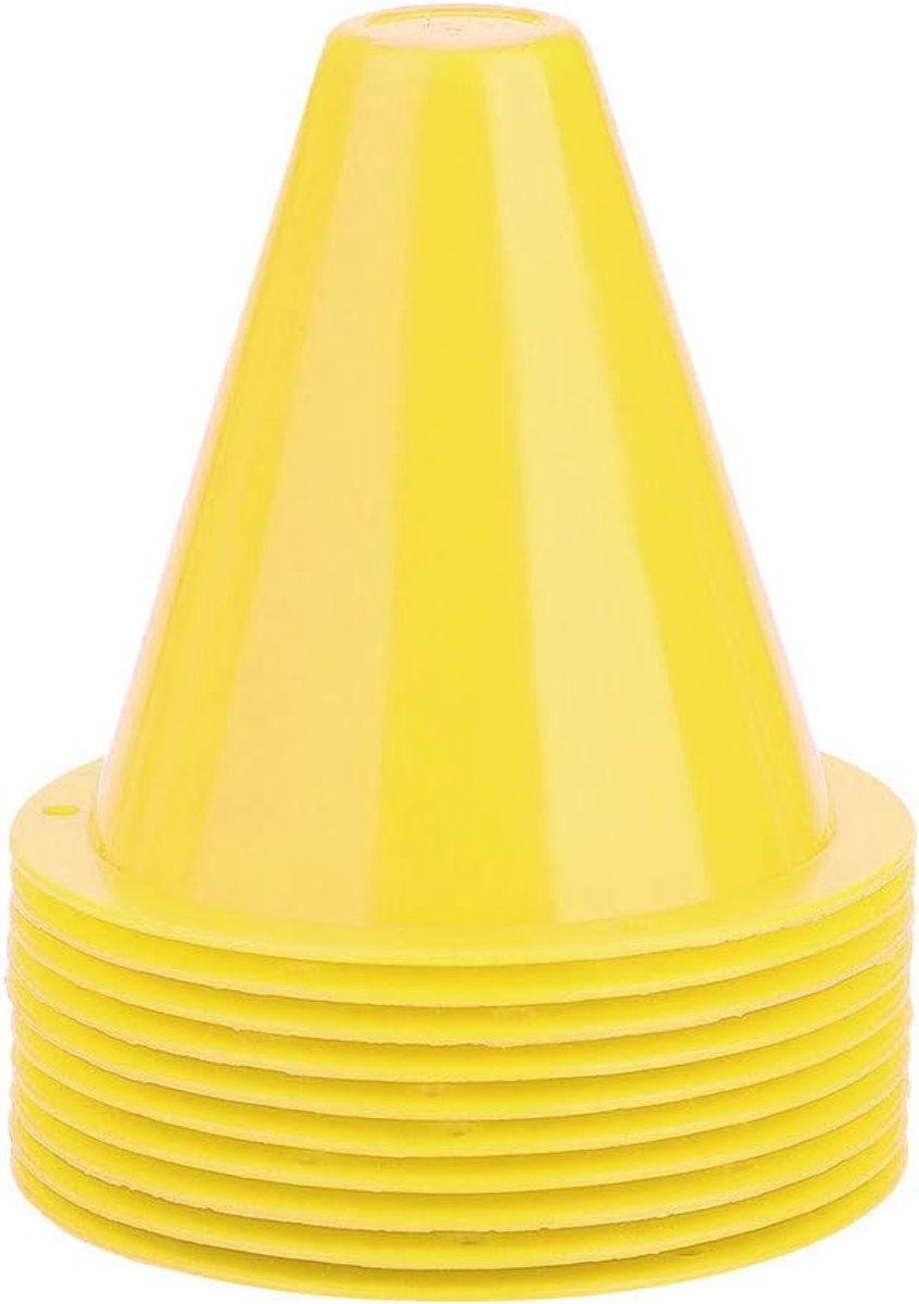 Voetbal Markers - Trainings Kegels - Sport Training - Stabiel Plat Ontwerp - 8.5 x 8.5 cm - Geel