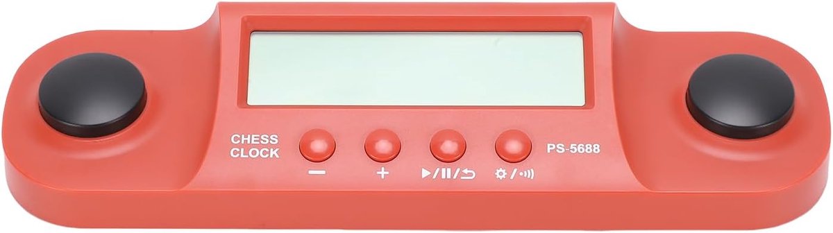 Digitale Schaakklok - Schaaktimer Toernooi - Competitie Training - LCD Display - 27 x 8 x 4 cm - Rood
