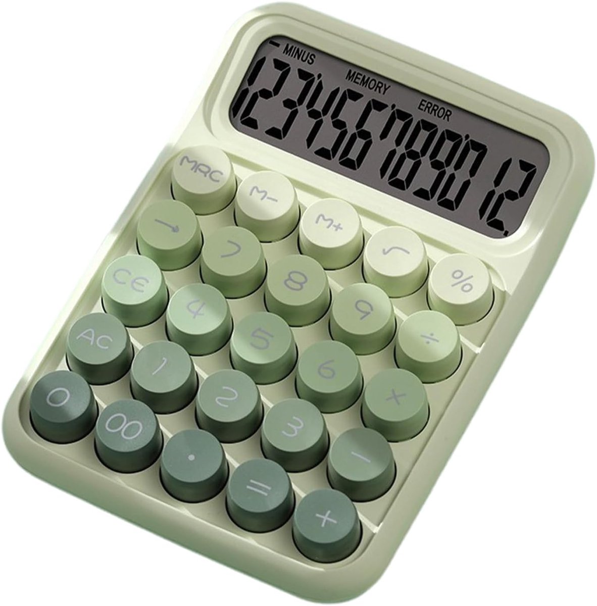 Bureau Rekenmachine - Compact Apparaat - Snelle Berekeningen - Stille Toetsen Nauwkeurig - 16 x 11 cm - Groen