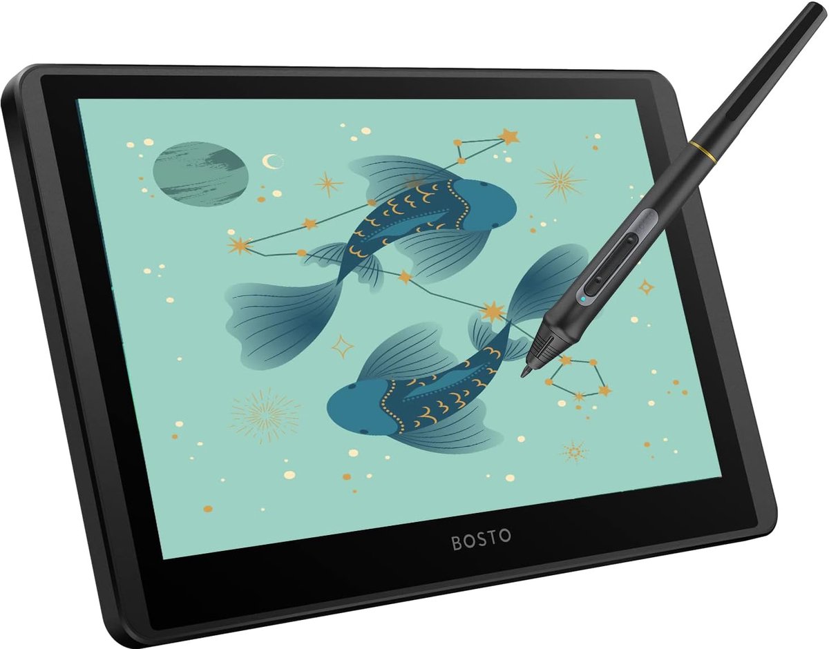 Grafische Tekentablet - Digitaal Tekenbord - Digitaal Ontwerpen - Drukgevoelige Pen - 116 Inch HD - Zwart