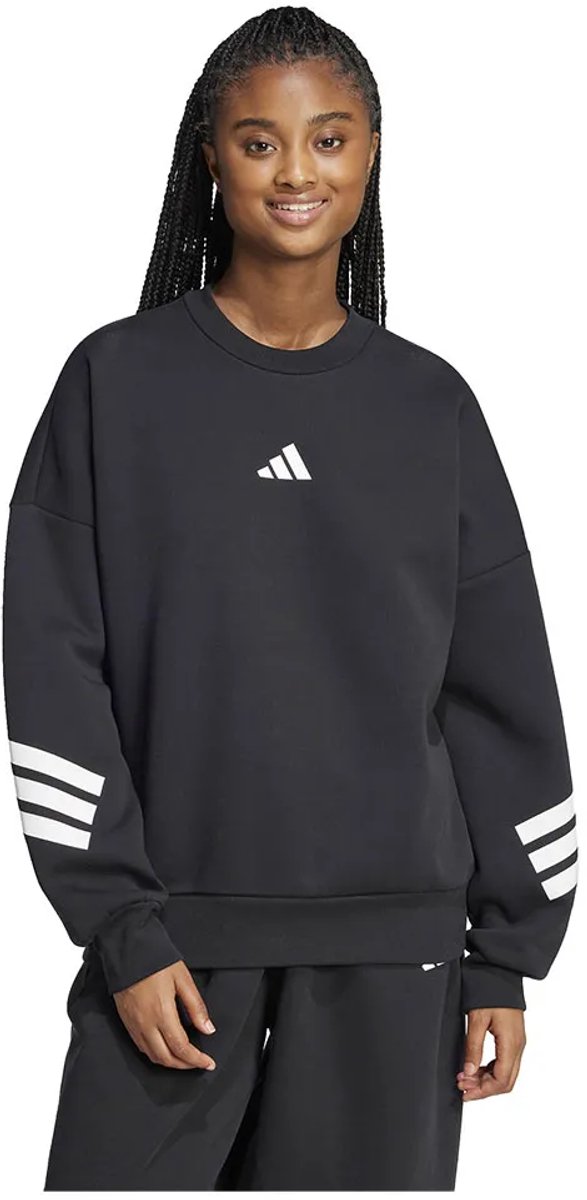 Adidas Future Icons 3 Stripes Sweatshirt S Vrouw Zwart
