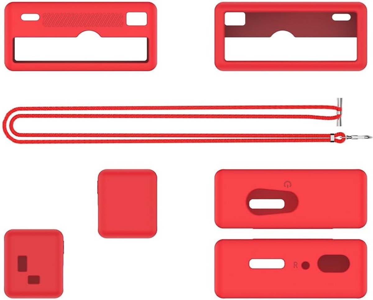Beschermhoes Camera - Zachte Siliconen - Camera Bescherming - Met Polsband - Rood