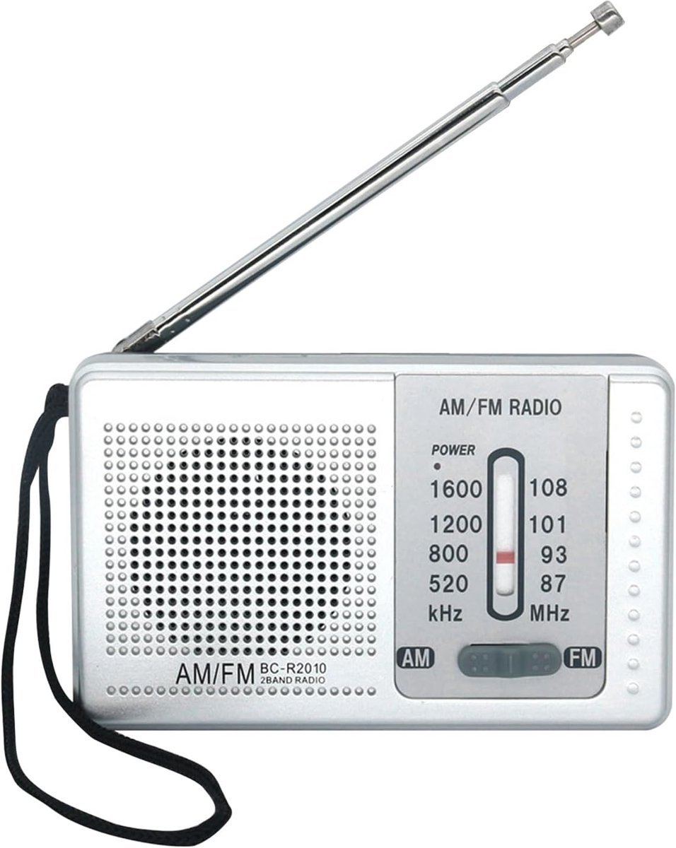 Draagbare Radio - AM FM Ontvanger - Buitenactiviteiten - Batterijgevoed Compact - 10x6x3cm