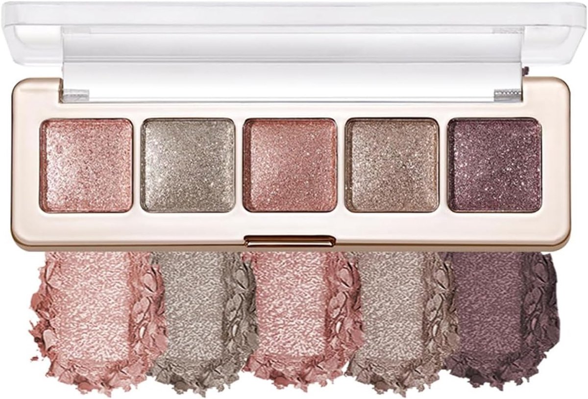Oogschaduw Palet - Glitter Palet - Glamoureuze Looks - Hoog Gepigmenteerd - 10 x 7 x 2 cm - Nude Bruin