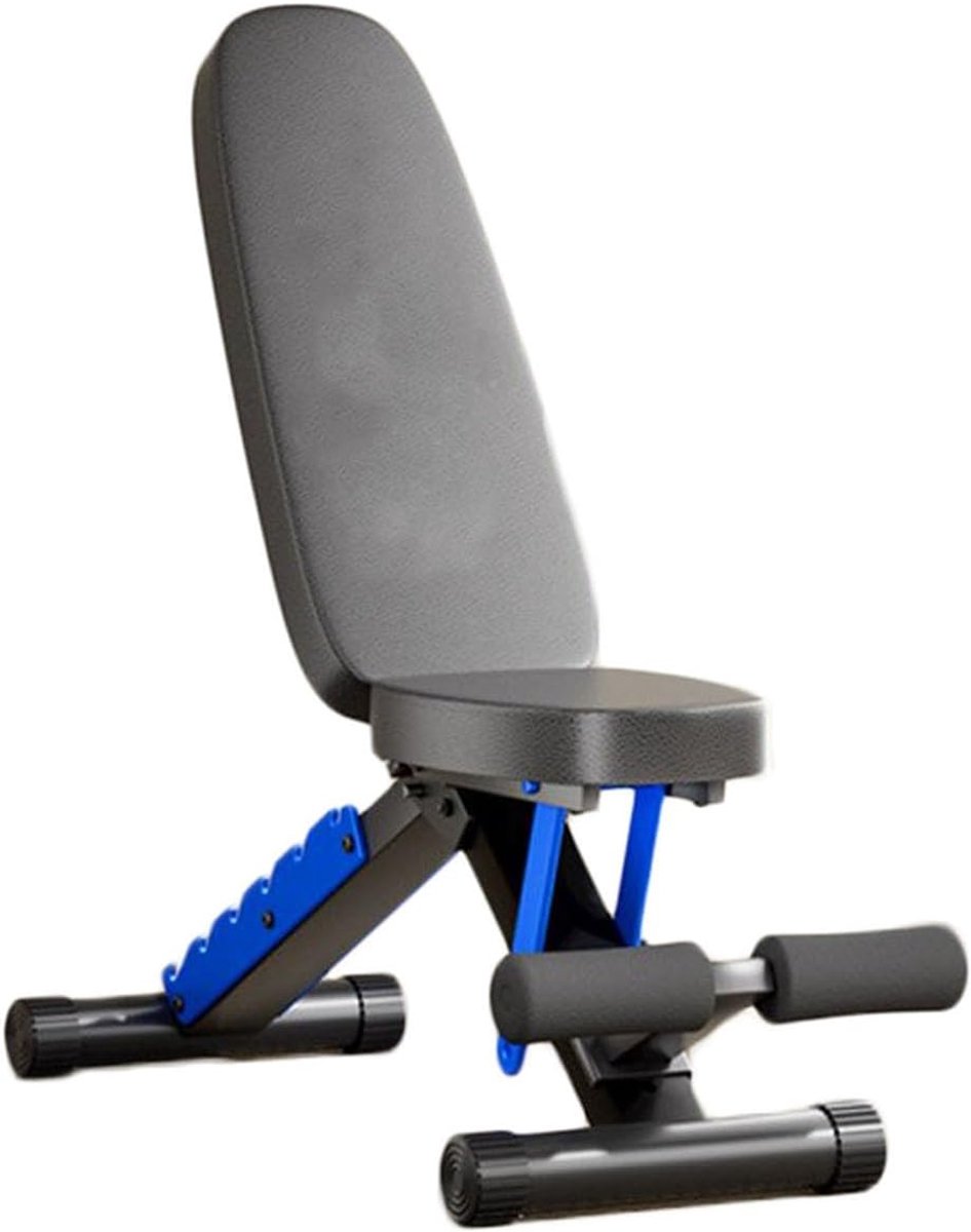 Bankdrukbank Verstelbaar - Halterbank Opvouwbaar - Thuis Krachttraining - 400 Kg Draagvermogen - 82 x 32 x 24 cm - Zwart
