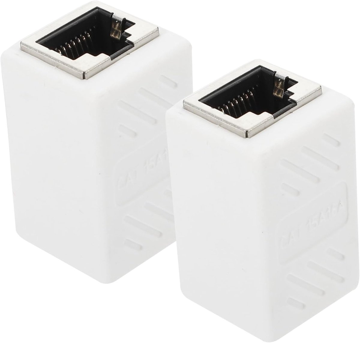 Netwerkkabel Connector - Ethernet Koppeling - Netwerk Uitbreiding - Duurzaam ABS Zinklegering - 3.5x6x2 cm - Wit