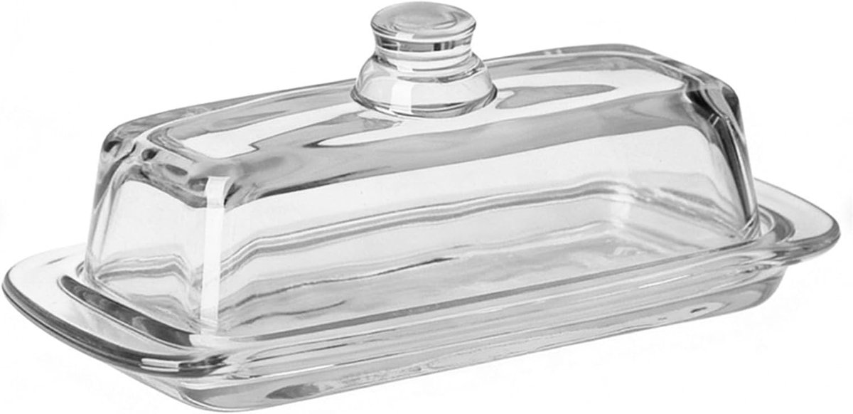 Glazen Botervloot - Boterbak Deksel - Vers Houden - Luchtdicht Deksel - 20x9x8cm - Transparant