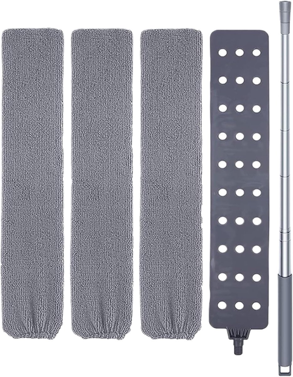 Platte Stoffer - Stofdoek Mop - Huis Schoonmaken - Wasbaar Microvezel - 42 cm Lengte