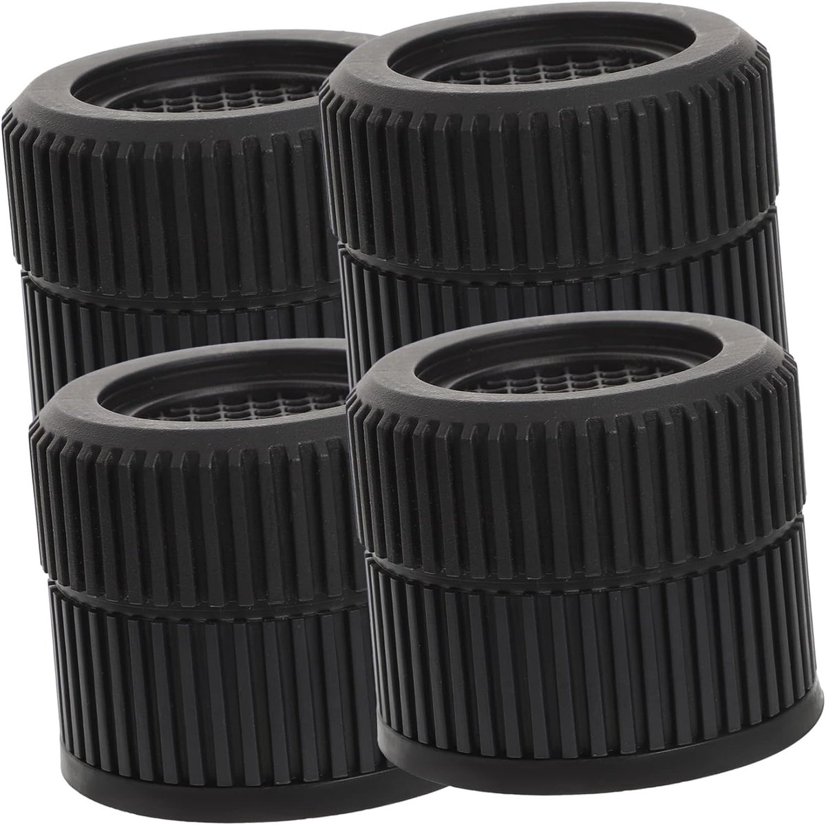Wasmachine Voetjes - Anti-trilling Pads - Apparaat Stabiliseren - Universeel Geschikt - 7.5x7.5x7.5cm - Zwart