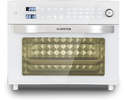 Heteluchtfriteuse XXL - Airfryer Oven - Grote Maaltijden Bereiden - 18 Programma's Dubbel Koken - 30 Liter Capaciteit - Wit