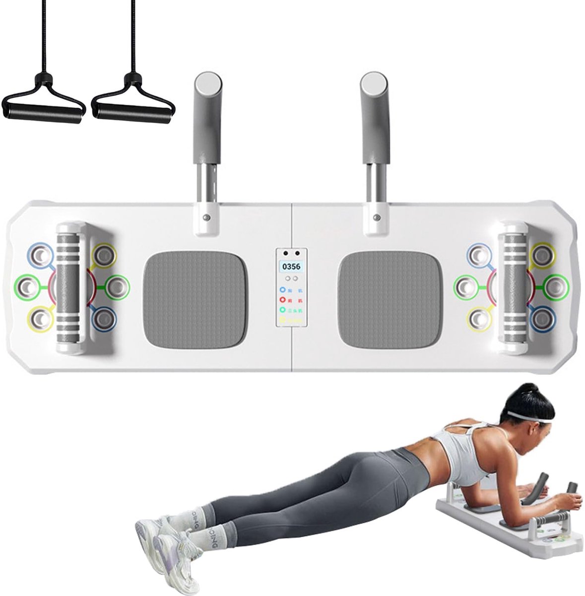 Opvouwbare Pilates Machine - Buikspier Trainer - Full Body Workout - Automatische Rebound Functie - 33-44cm Breedte