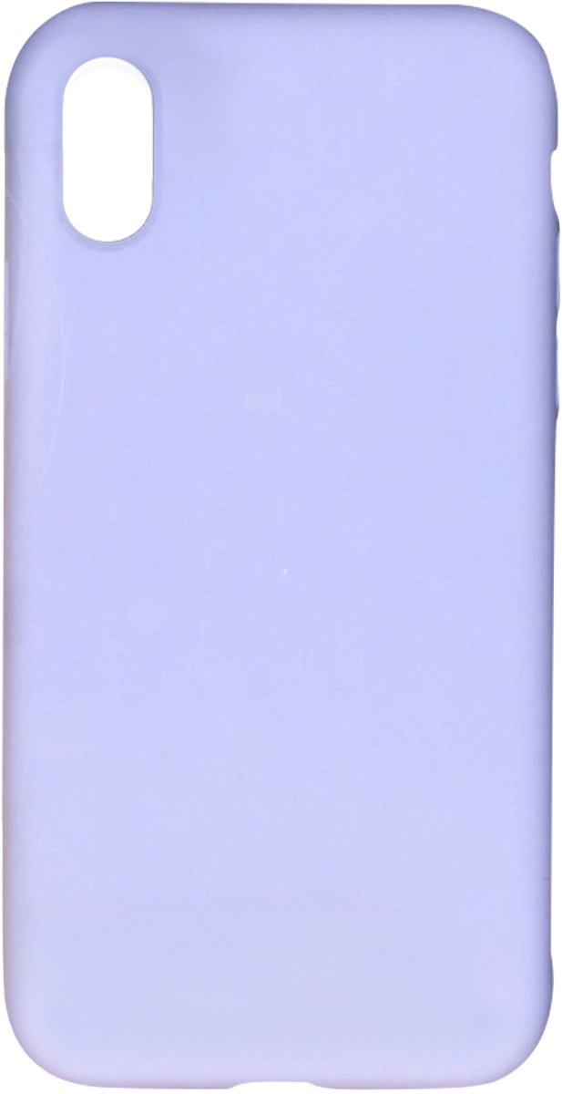 Accezz Hoesje - Geschikt voor Apple iPhone Xs / X - Liquid Silicone Backcover - Paars