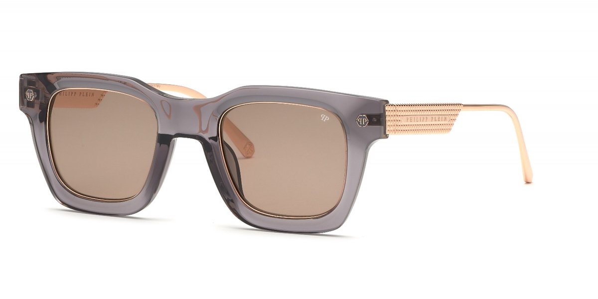 Philipp Plein SPP105M Grigio trasparente 50/24/145 MAN Zonnebrillen