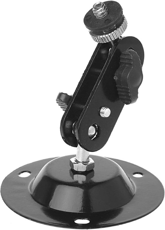 Beamer Muurbeugel Zwart – Projector Houder Met Rotatiebeveiliging – Compact 7,3×7,3×10 cm – Monitor & Camera Mount
