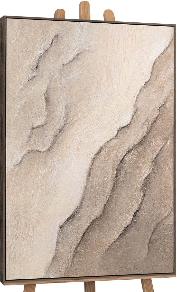 YS Canvas schilderij handgeschilderd traces of time abstract – YS-Art Gallery – Luxe wanddecoratie voor woonkamer – Modern schilderij voor slaapkamer en hal Grey