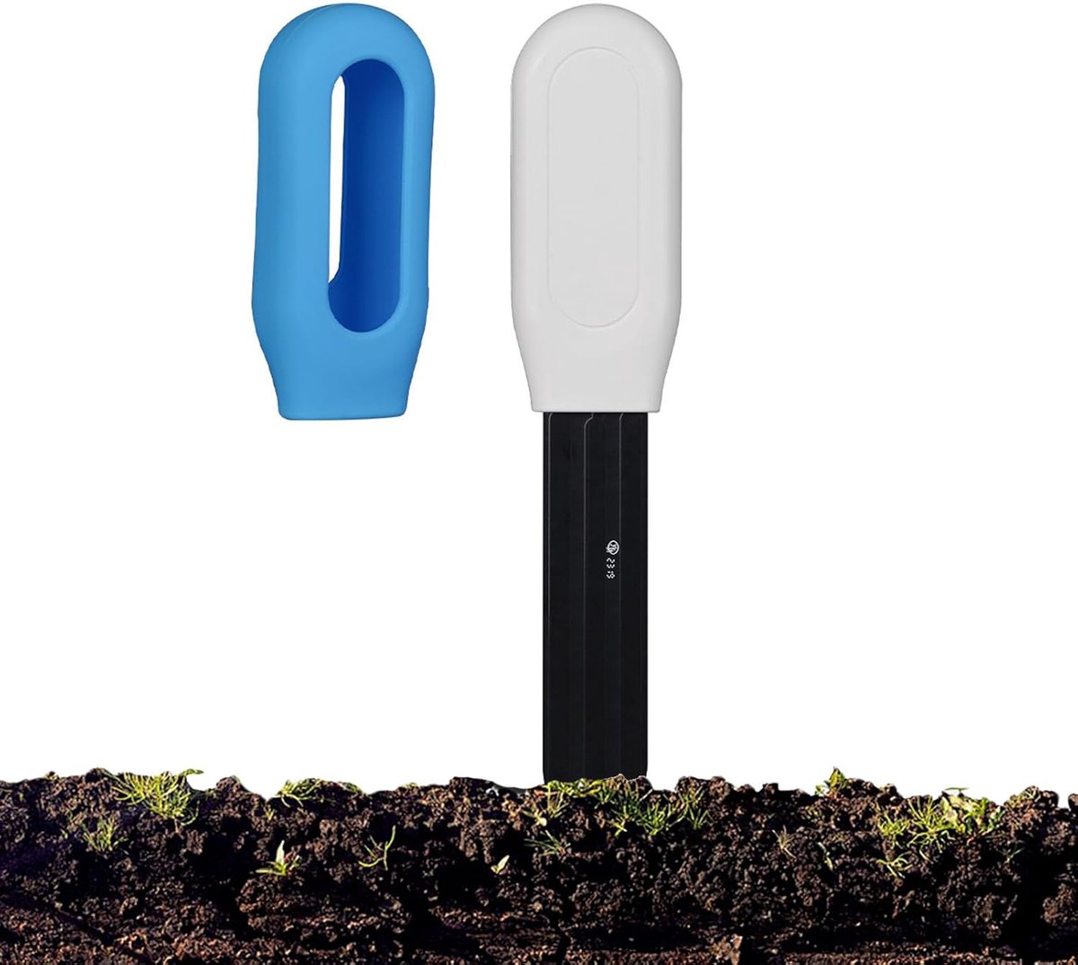 Bodemtester - Vochtsensor Plantmeter - Planten Verzorgen - Draadloze Terugkoppeling - 17 x 4 x 4 cm - Blauw Zwart