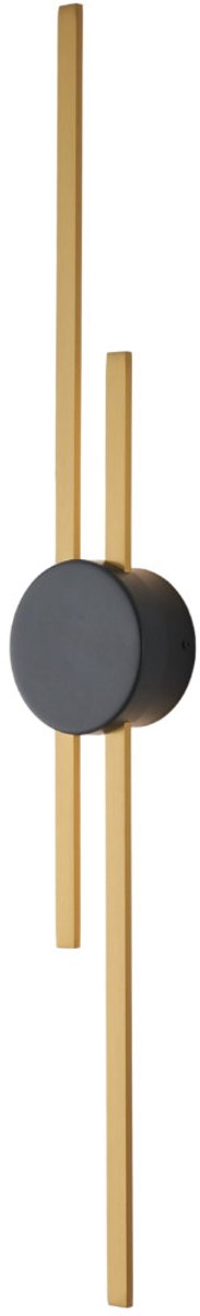 Kosilum - Pia - Wandlamp - Messing en zwart - Aluminium en siliconen