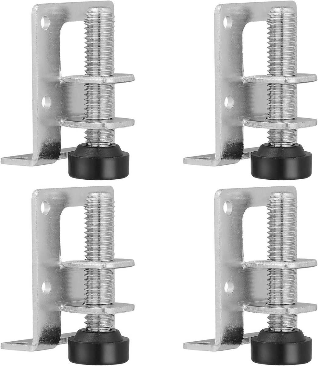 Verstelbare Kastpoten - Meubelsteunen - Kasten Stabiliseren - Vaste Steun - 5x4x5.5cm - Zilver