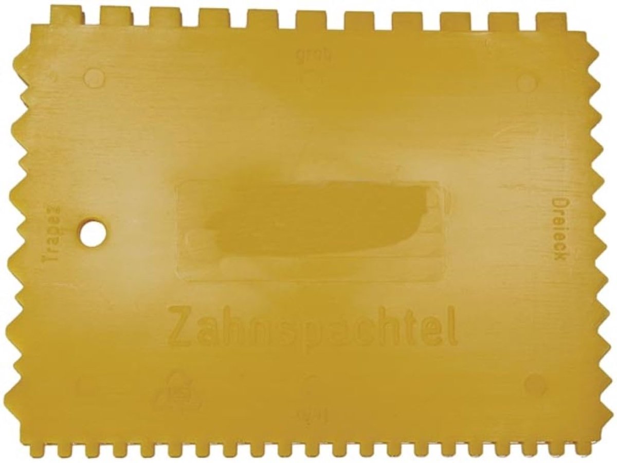Lijmkam Kunststof - Tegelspreider Gekarteld - Vlakke Ondergrond Maken - Getand Aan Vier Zijden - 180 Millimeter Lengte