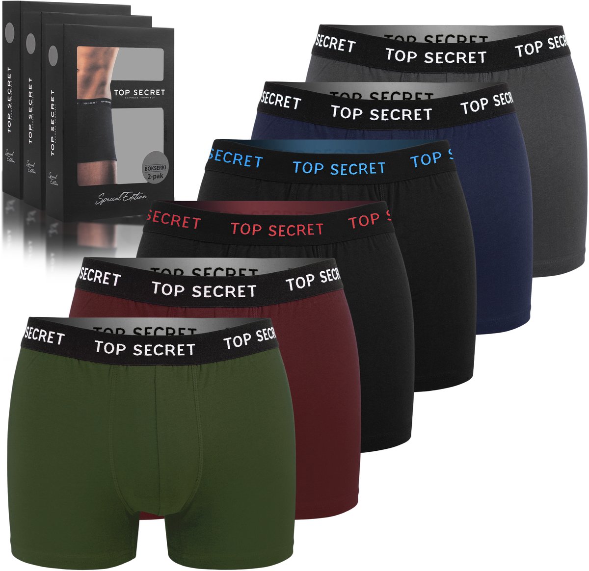 Top Secret - Bokserki Męskie - 6 Stuks - Katoen - XXL