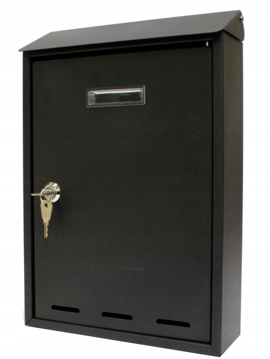 Verotech - Brievenbus - 330x220x70mm - Ciemny Grafiet - Stalen Deur met Sleutel - Inclusief 2 Sleutels