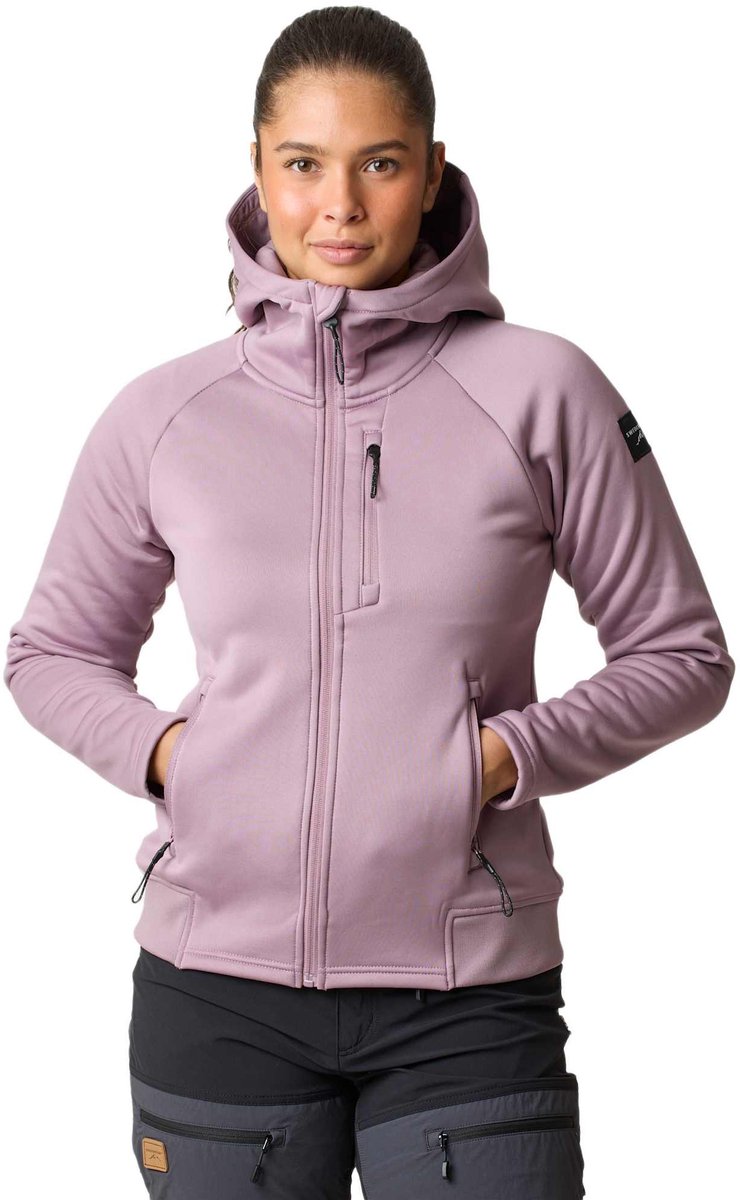 Swedemount Lofoten Tech Stretch Hoodie – Outdoor trui dames Pale Mauve