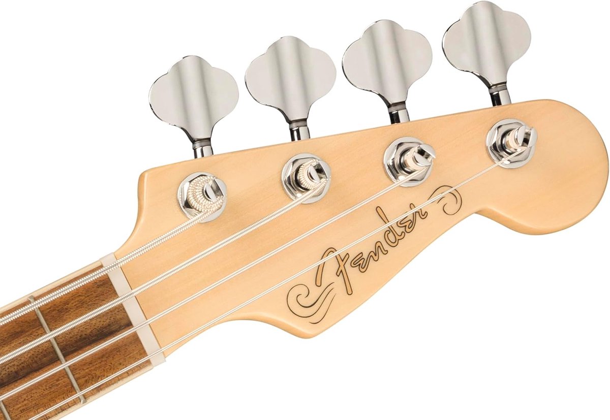 Bas Ukulele - Fretted Bass - Muziek Maken - Zes Snaren Model - Einheitsgröße - Wit