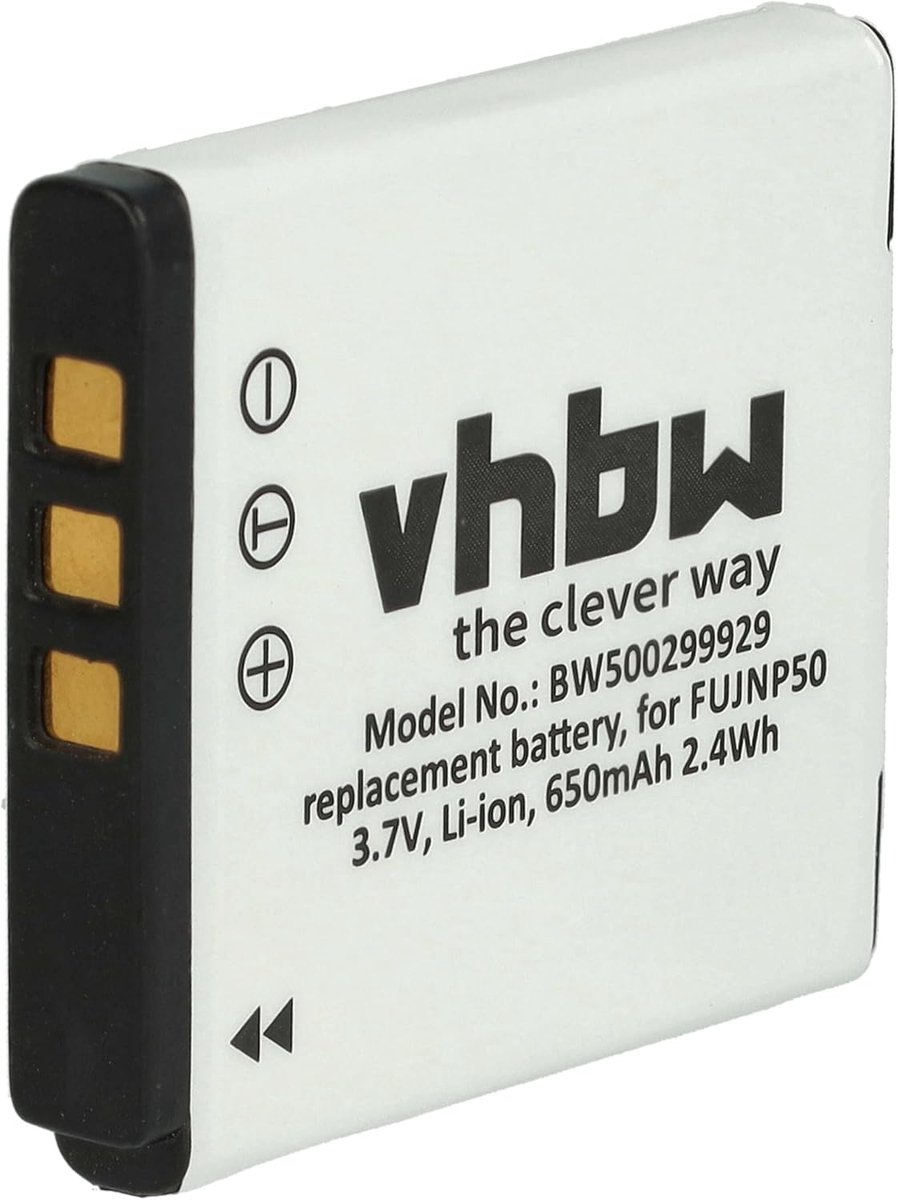 Camera Accu - Reserve Batterij - Fotografie - Hoge Capaciteit - 650mAh 3.6V
