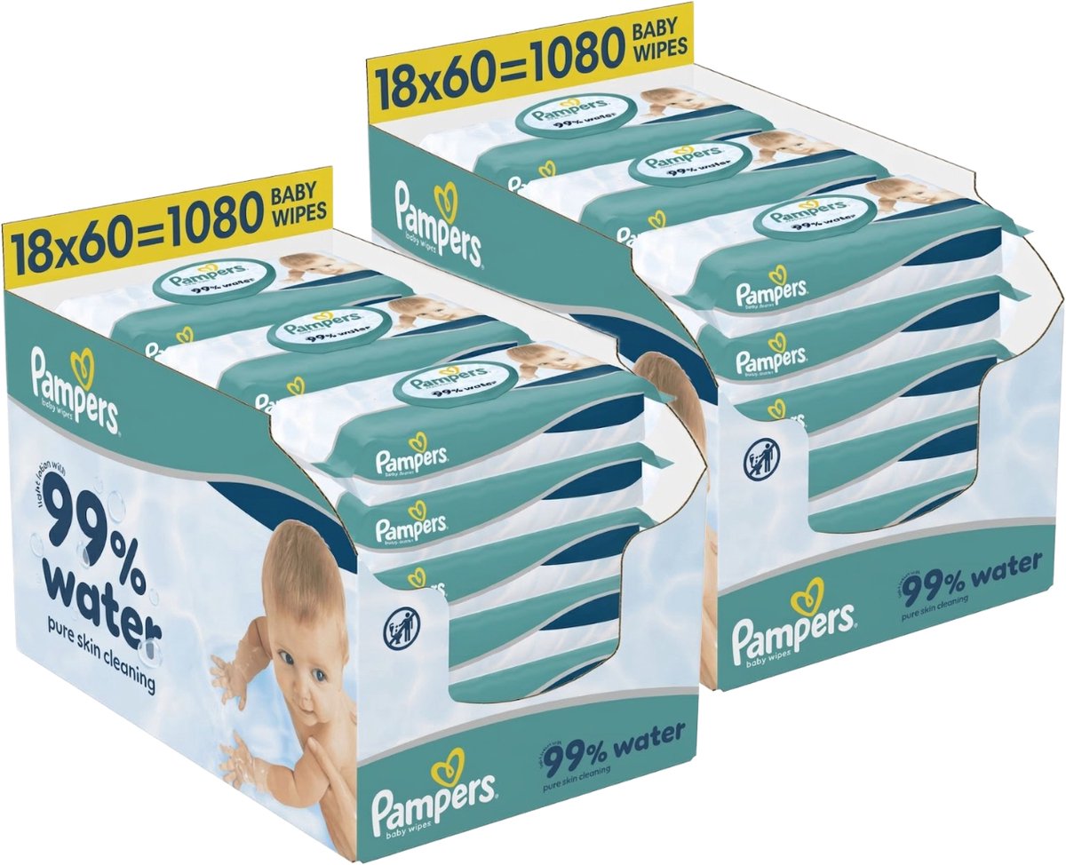 Pampers - 99% Water Babydoekjes - 36 x 60 = 2160 billendoekjes