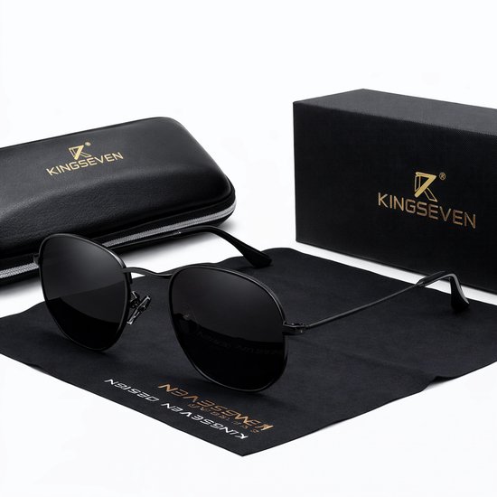 KingSeven Blackstar - Zonnebril Heren - Pilotenbril met UV400 en polarisatie filter - Z193 van Kingseven — afbeelding 2