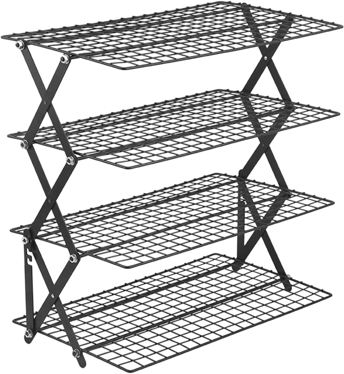 Ovenrooster - Koelrek Bakrooster - Koken Bakken Grillen - Stapelbaar Inklapbaar - 4 Niveaus