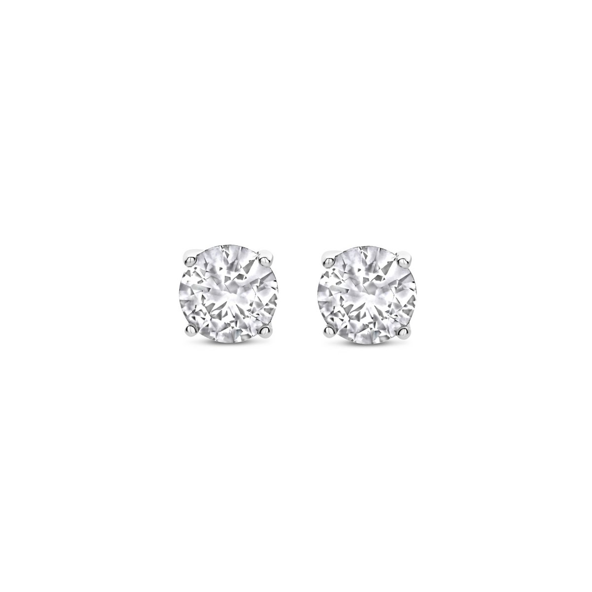 Frank 1967 Oorknopjes 7FE-0026 – Zirkonia 4 mm – Zilverkleurig Staal