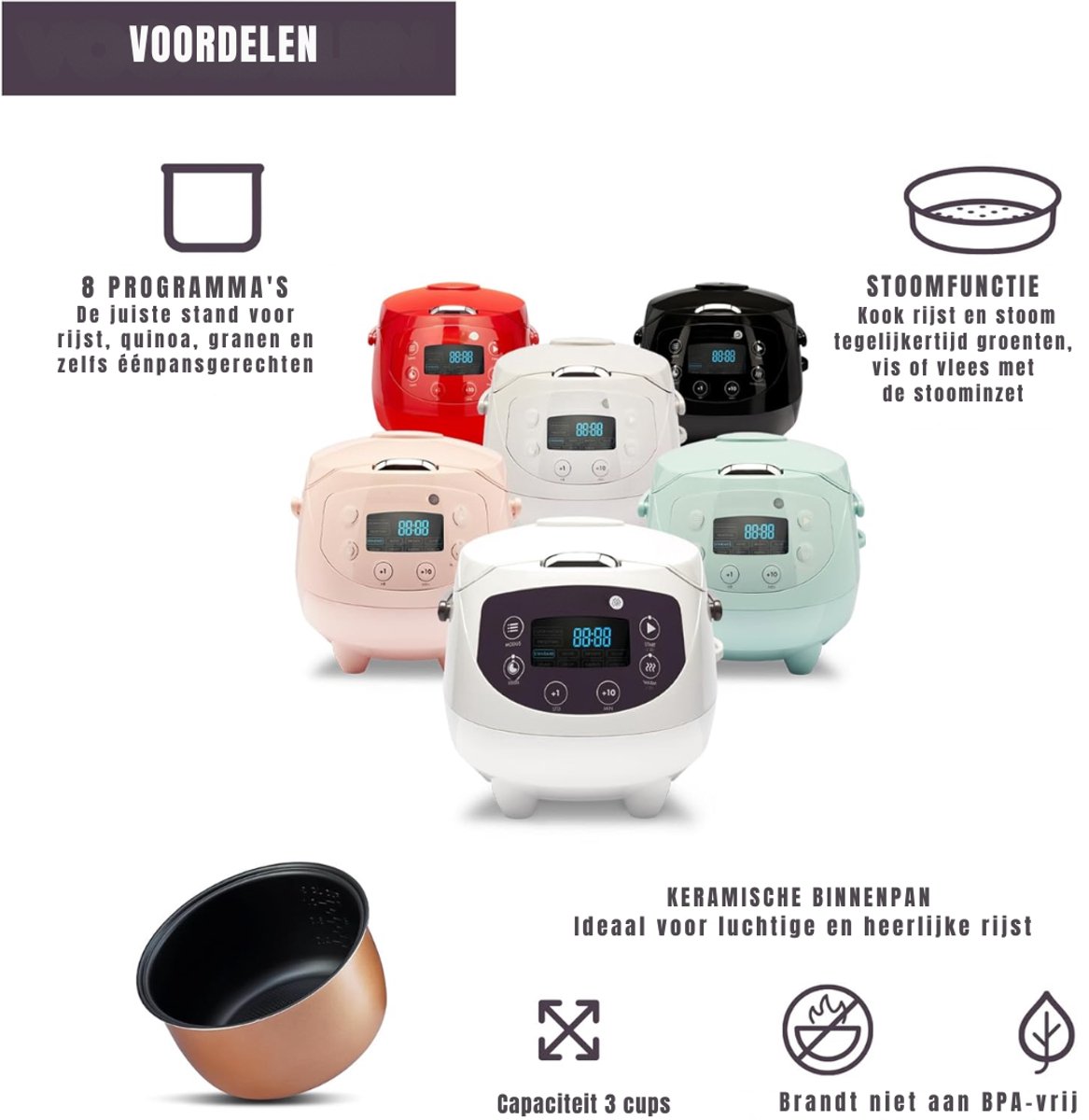 Groupe SEB SVN® Multicooker Slowcooker - Zwart 32cm x 23cm x 22cm - afbeelding 3