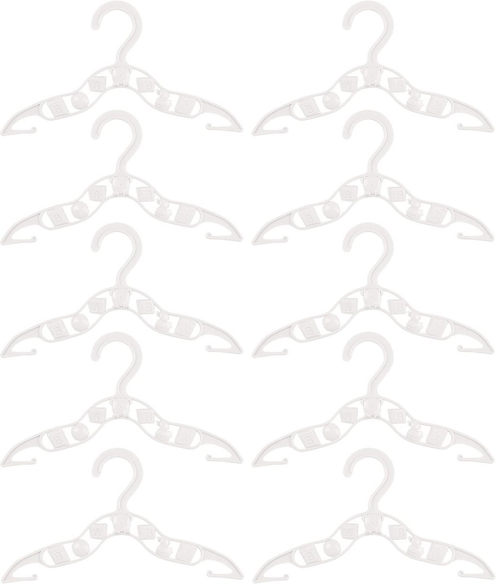 Kinderkleding Hangers - Baby Hangers - Kleding Opbergen - Antislip Ontwerp - 10 Stuks - Roze