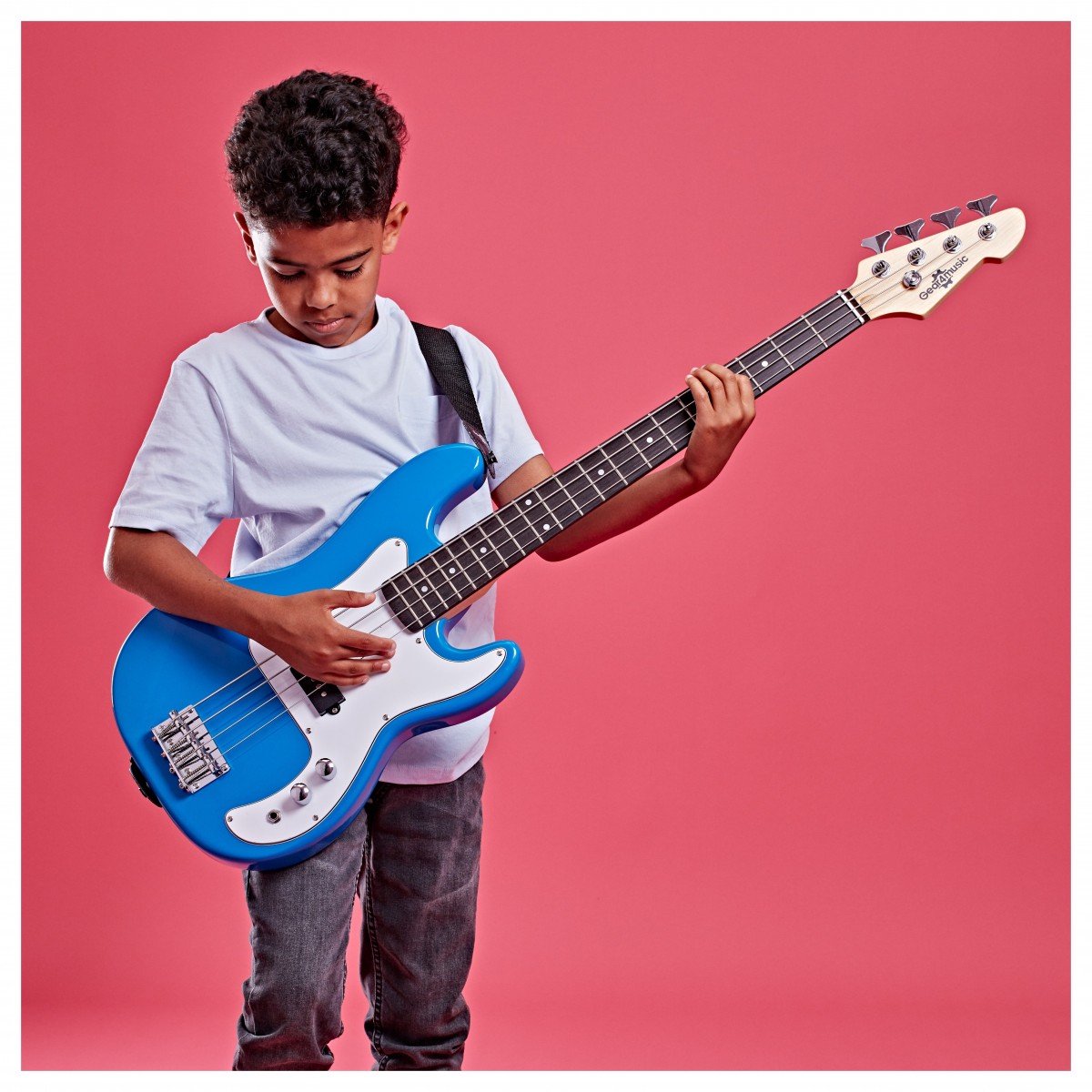 3/4 LA Basgitaar + 15 W Versterkerpakket, Blauw thumbnail 2