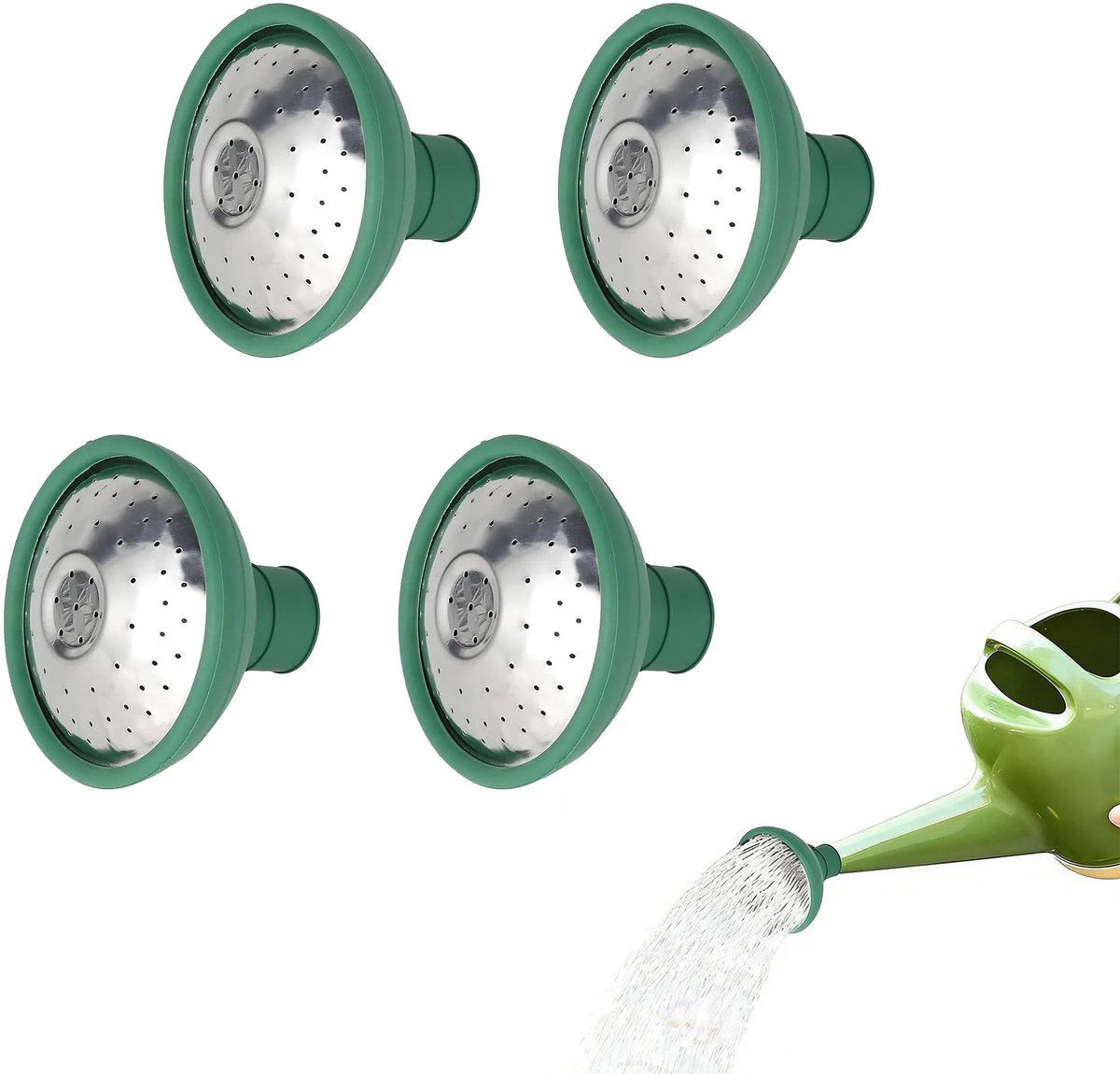 Sproeikop - 4 Stuks - Broeskop - Losse Broeskop - Broes Voor Gieter - Losse Broes - Plantengieter - Gieters Voor Buiten - Voor Gieter 22mm - Voor Water Geven Tuinplanten Bloemen - IndoorEn Outdoor - Groen