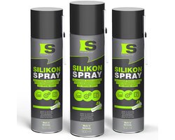 Spraytive 3x 500ml siliconenspray smeermiddel glijspray voor rubber kunststof en metaal waterafstotend beschermt en vermindert piepen