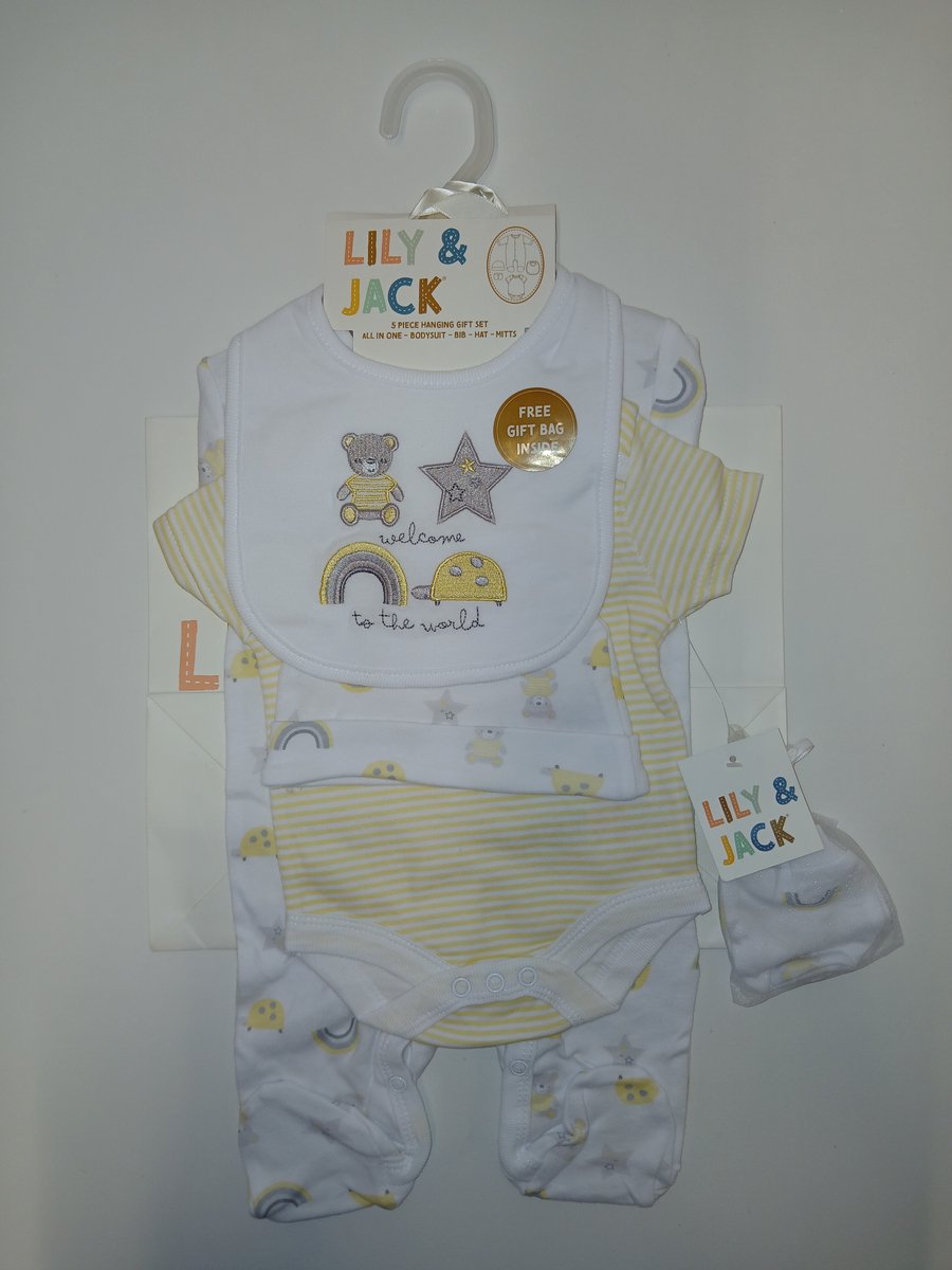 Lily & Jack - cadeauset baby - 5-delig - unisex - newborn - maat 50