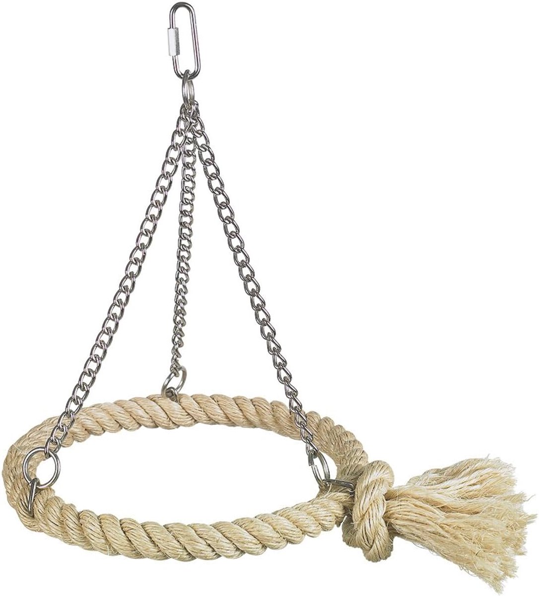 Vogel Speelgoed Ring - Knaagdier Speeltje - Vogel Verrijking - Natuurlijke Materialen - 24 cm